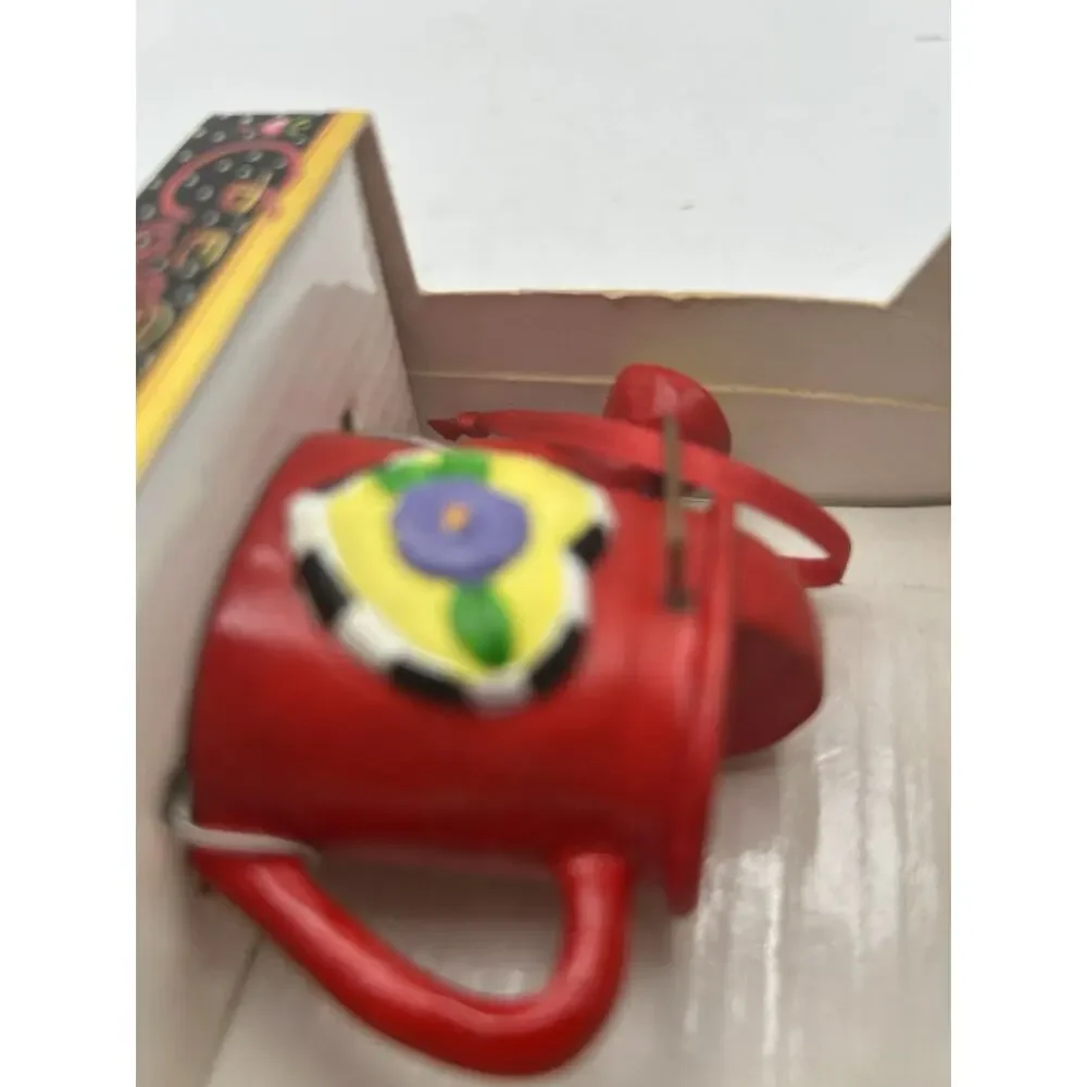Mary Engelbreit Collection Red Watering Can Purple Flower In Heart In Package